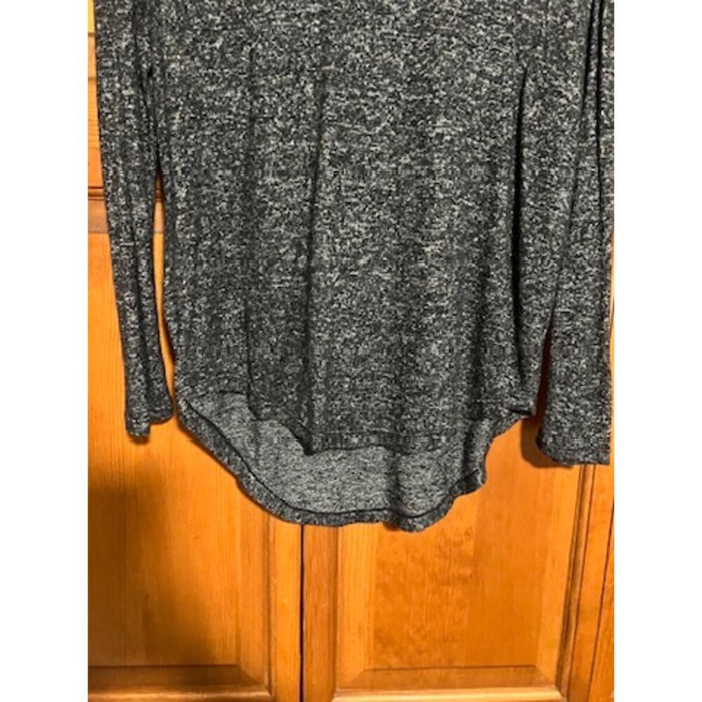 Quince Women's Brushed Jersey Long Sleeve Lounge Tee Shirt Charcoal Gray Size S - Picture 4 of 9